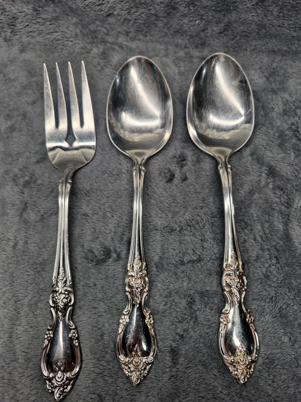 Oneida Community LOUISIANA USA Stainless Glossy Silverware Flatware 3 Pcs 8 7/8